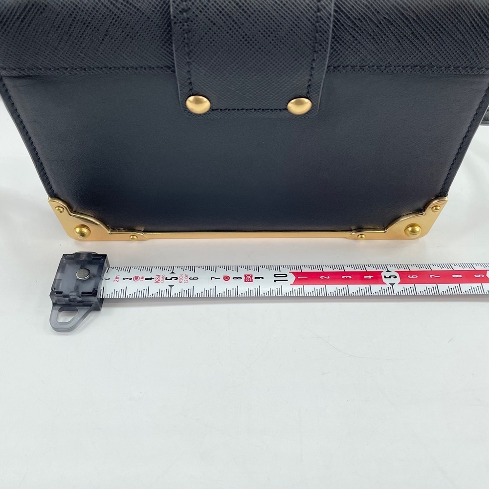 Prada Cahier Studded Shoulder Bag, Black - Picture 4 of 12